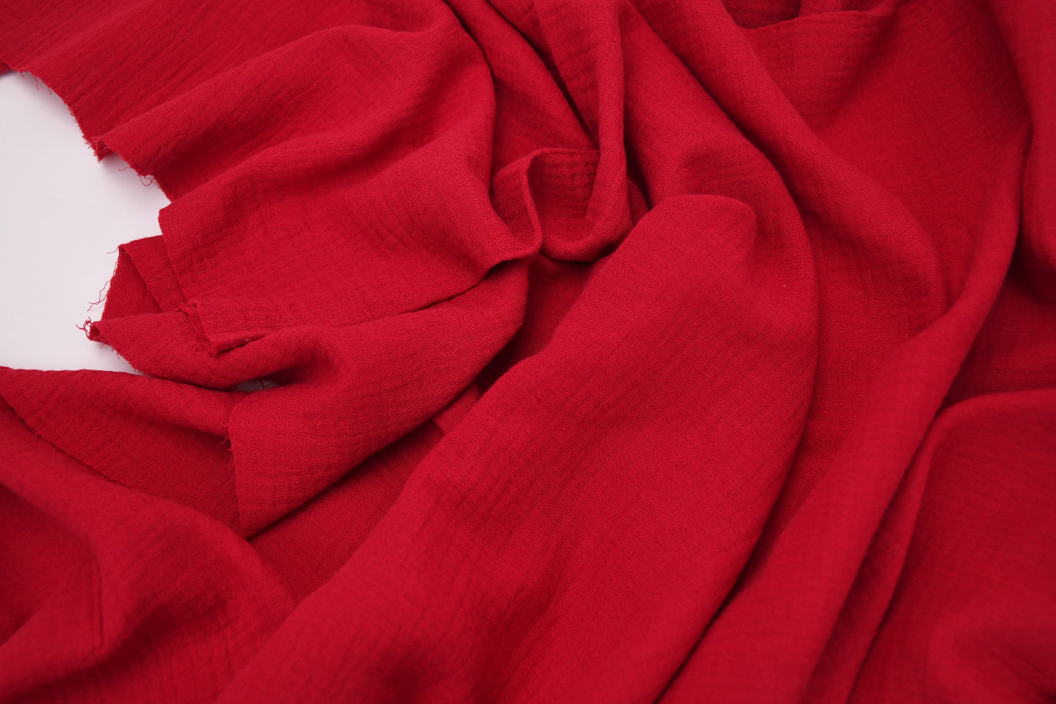 100% Cotton Double Gauze Muslin Fabric - Red