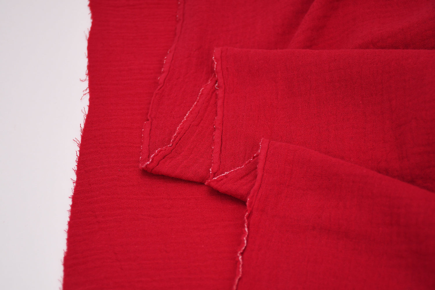 100% Cotton Double Gauze Muslin Fabric - Red