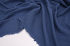 100% Cotton Double Gauze Muslin Fabric - Light Navy