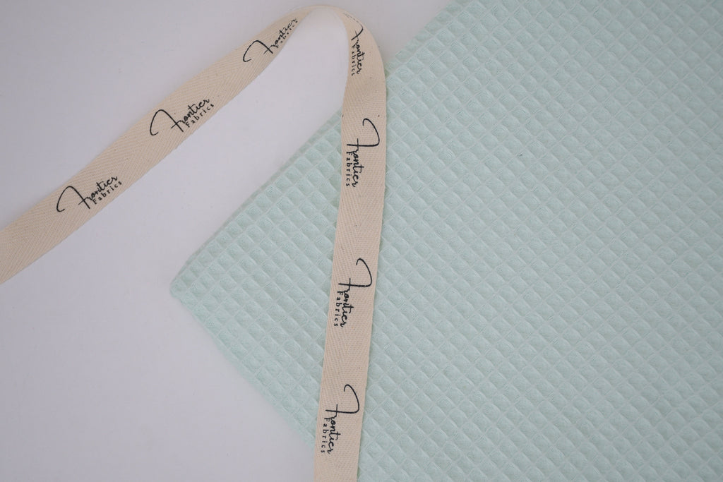 100% Cotton Waffle Fabric - Pastel Mint