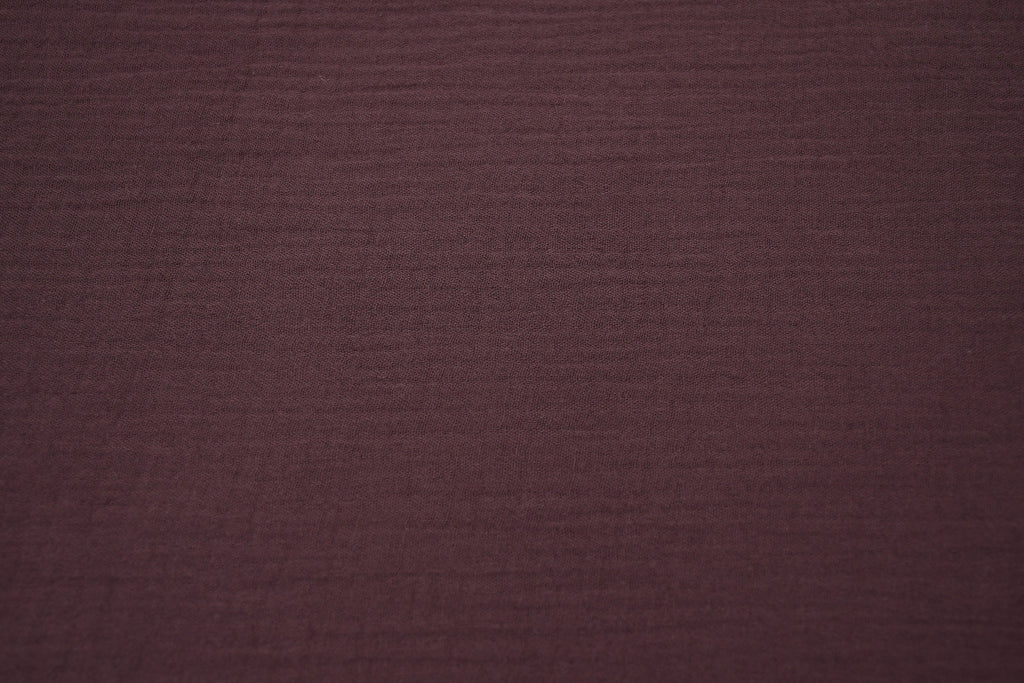 100% Cotton Double Gauze Muslin Fabric - Chocolate