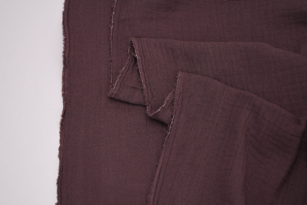 100% Cotton Double Gauze Muslin Fabric - Chocolate