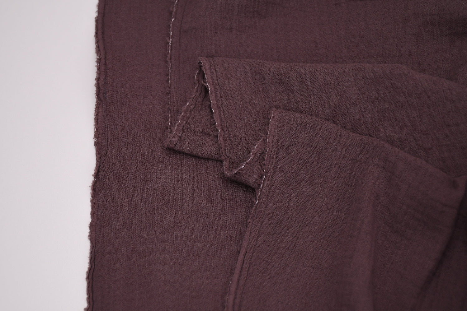 100% Cotton Double Gauze Muslin Fabric - Chocolate