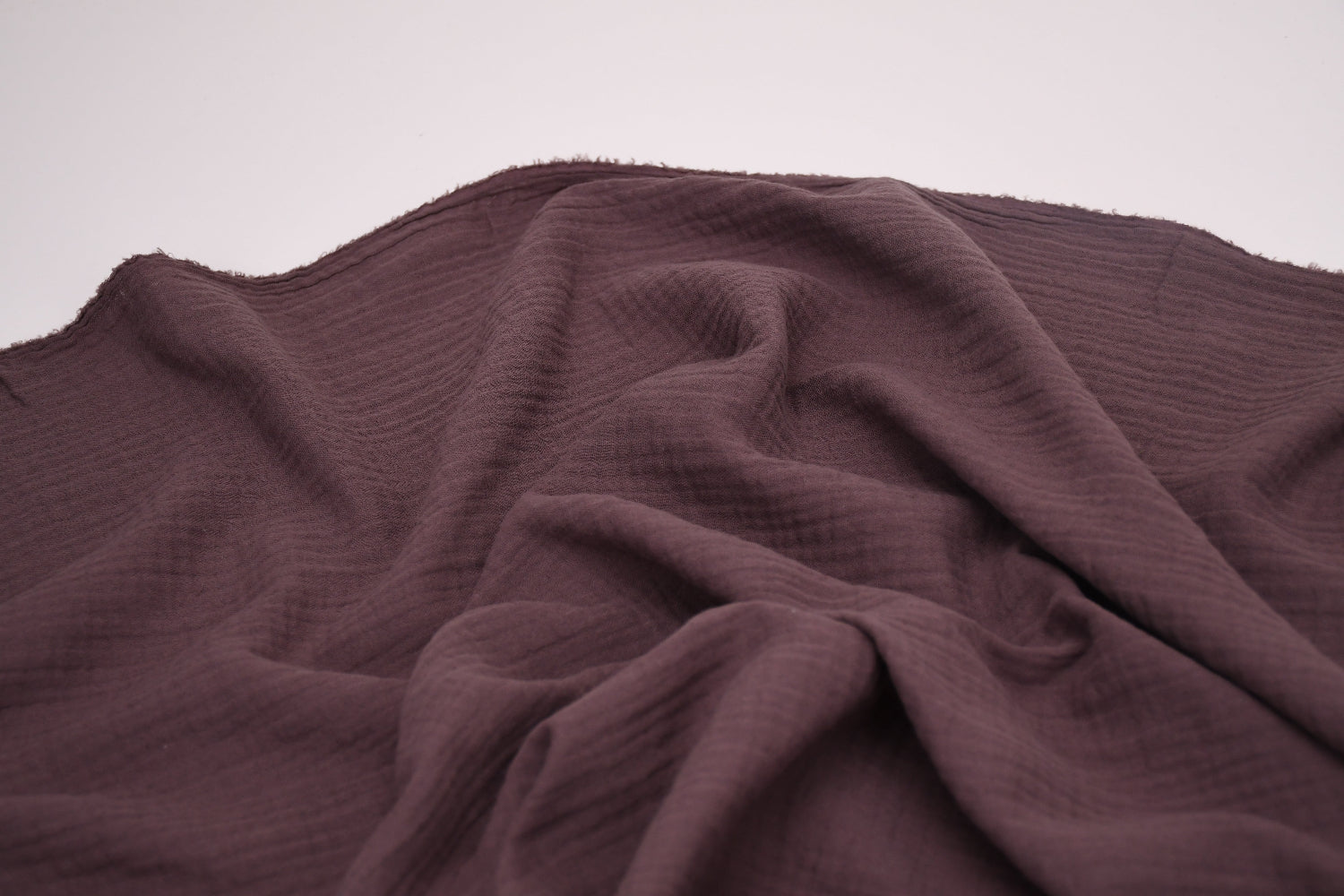 100% Cotton Double Gauze Muslin Fabric - Chocolate
