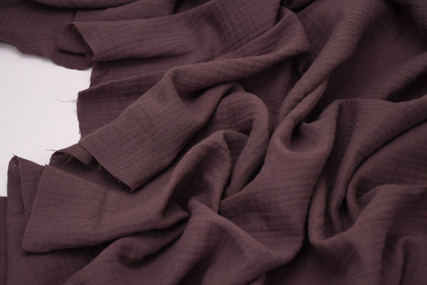 100% Cotton Double Gauze Muslin Fabric - Chocolate