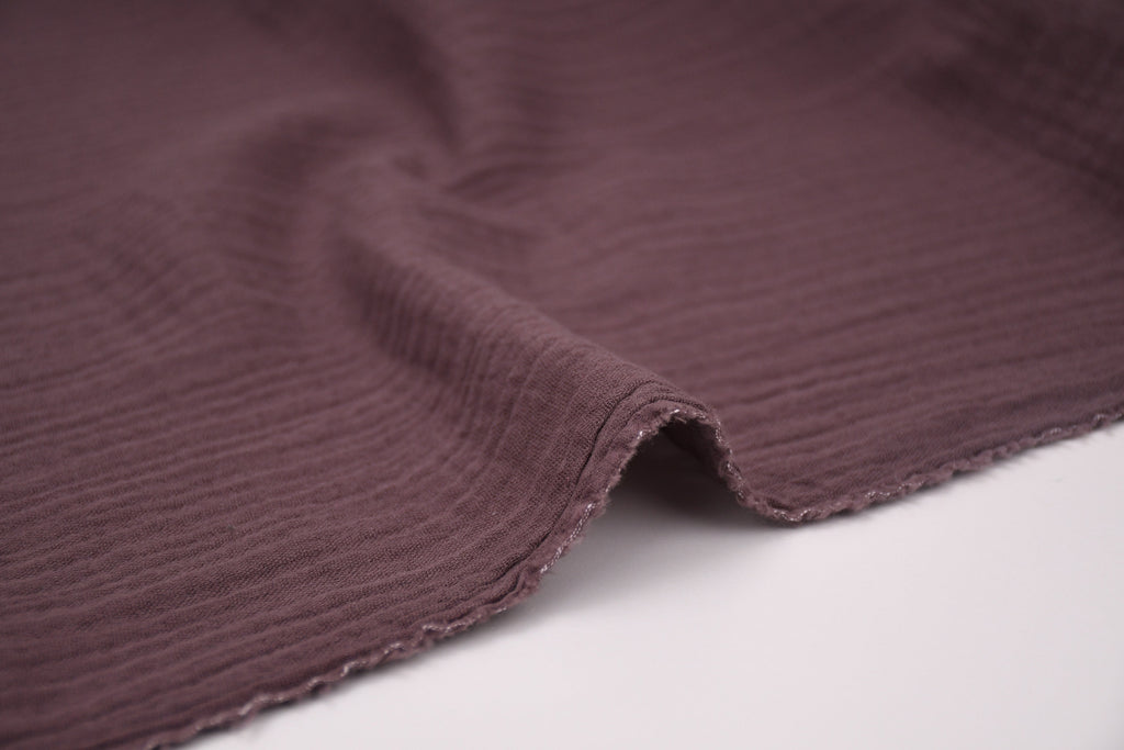 100% Cotton Double Gauze Muslin Fabric - Chocolate