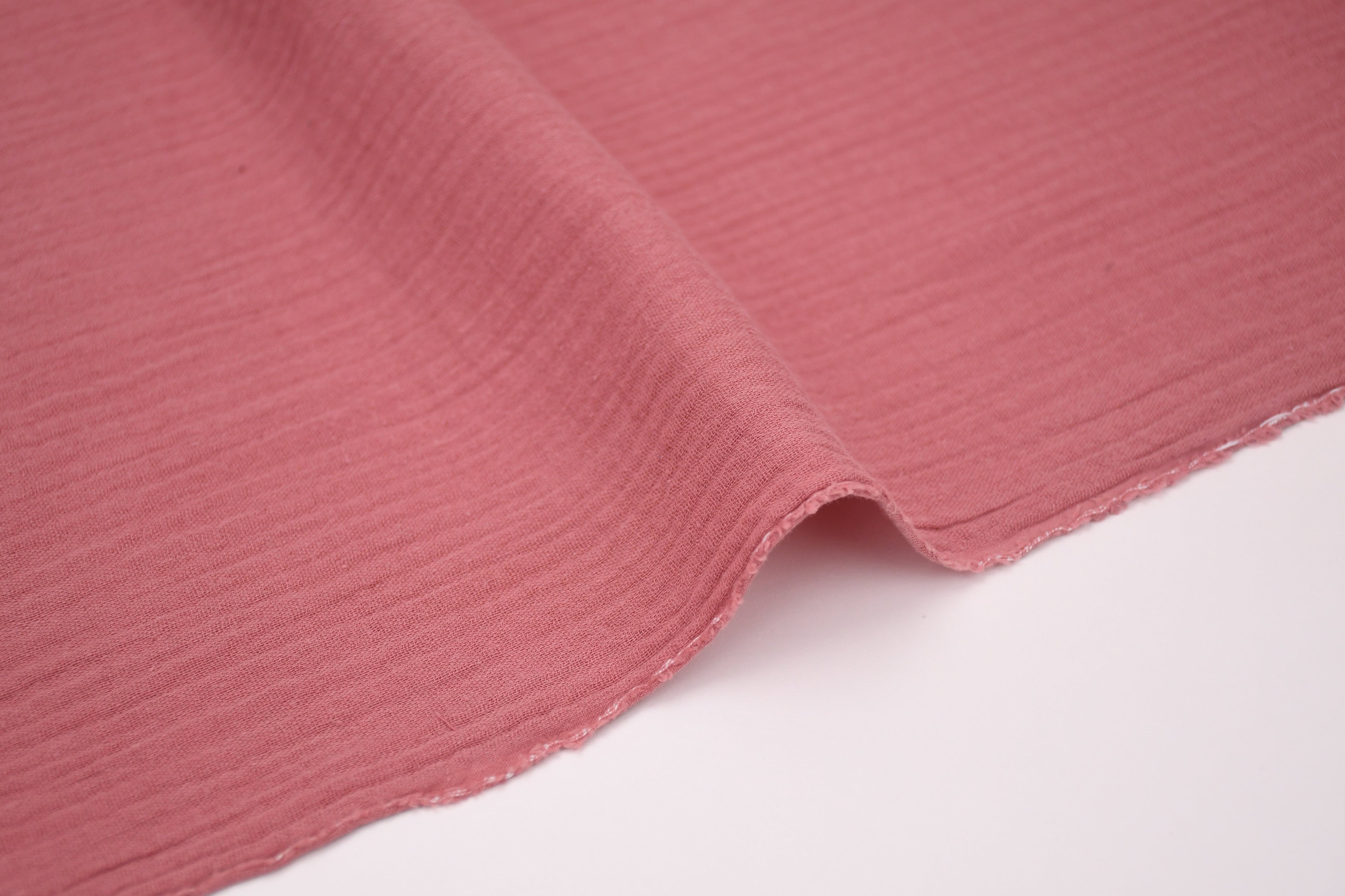 100% Cotton Double Gauze Muslin Fabric - Rose Berry