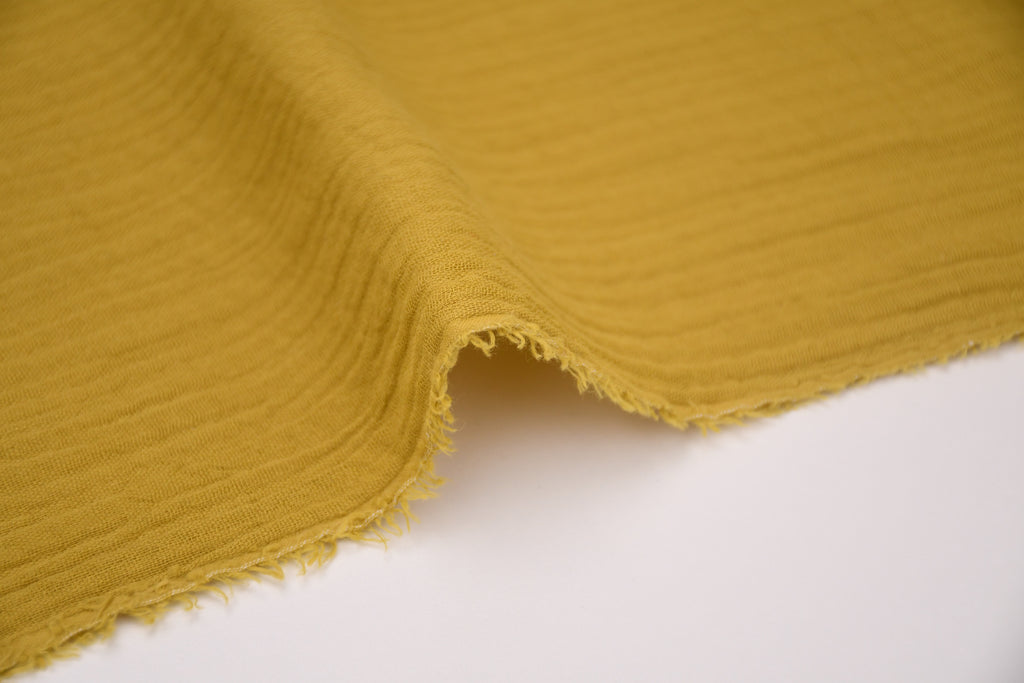 100% Cotton Double Gauze Muslin Fabric - Chartreuse