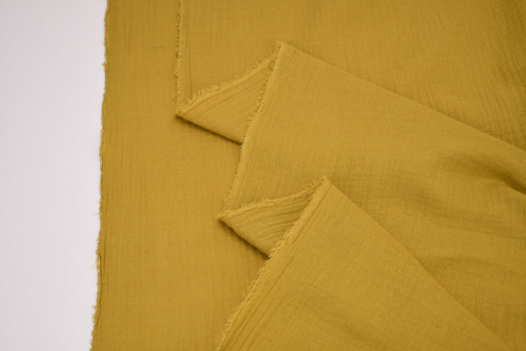 100% Cotton Double Gauze Muslin Fabric - Chartreuse
