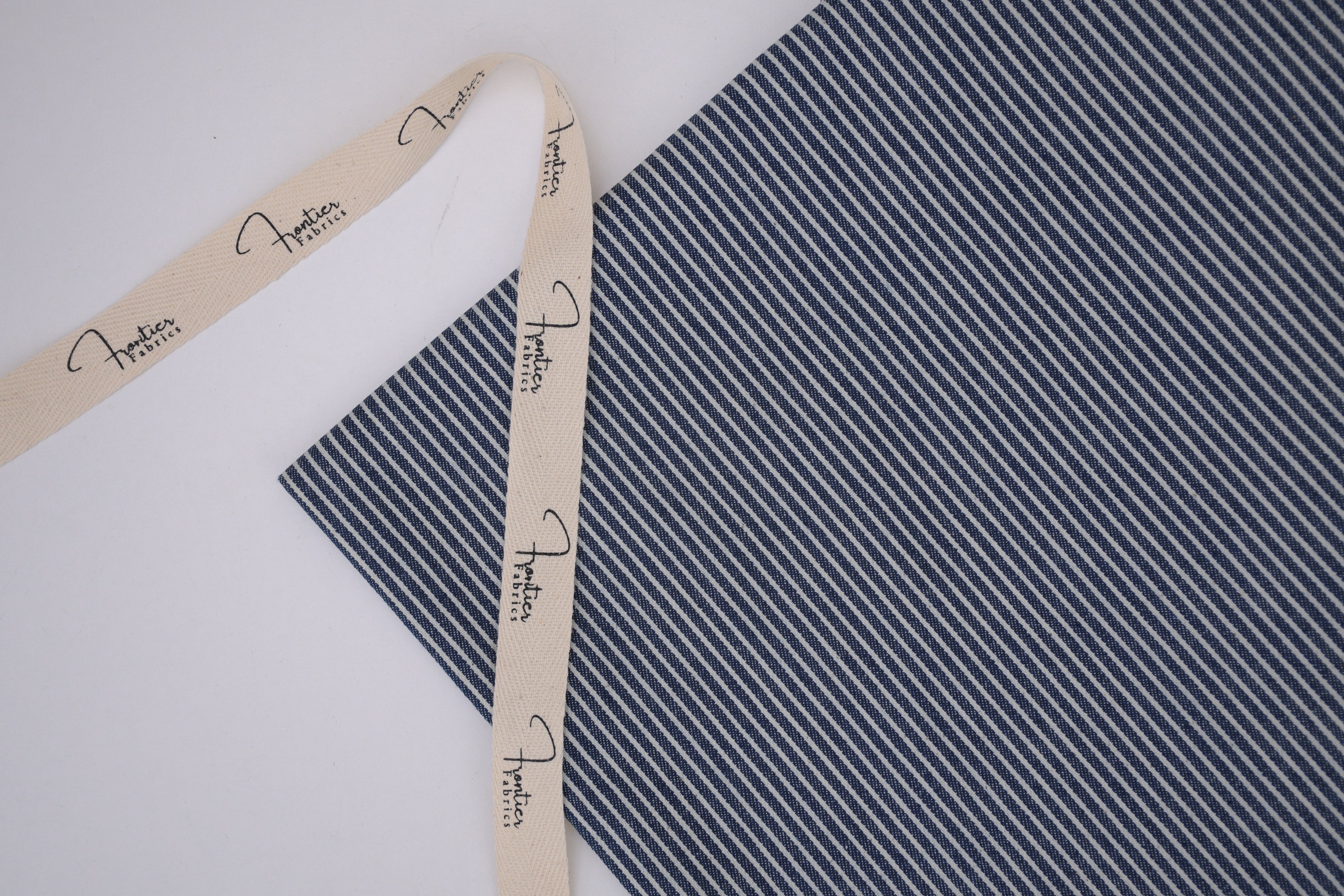 8oz Hickory Stripe Denim – Steel Blue