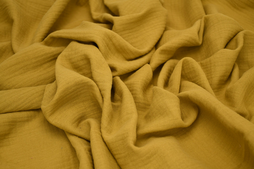 100% Cotton Double Gauze Muslin Fabric - Chartreuse