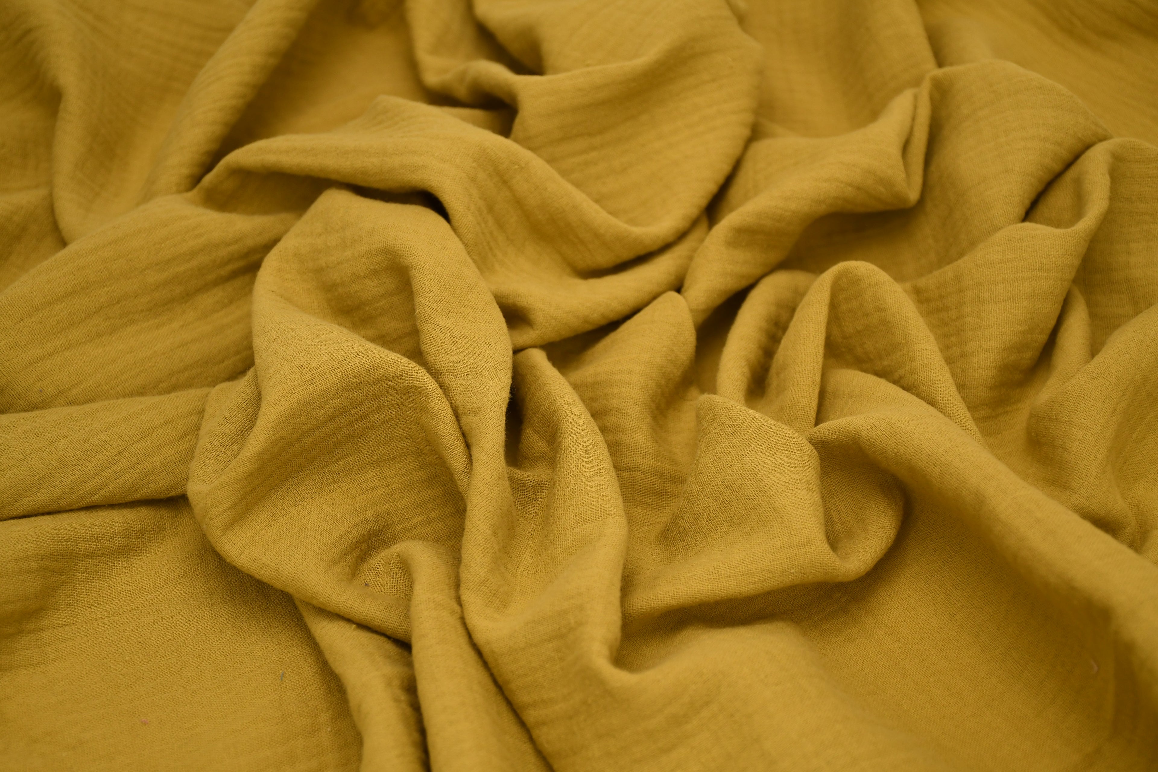 100% Cotton Double Gauze Muslin Fabric - Chartreuse