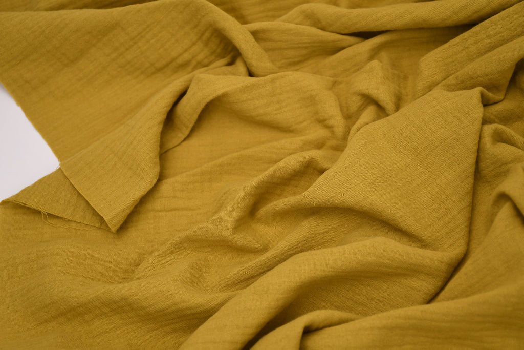 100% Cotton Double Gauze Muslin Fabric - Chartreuse