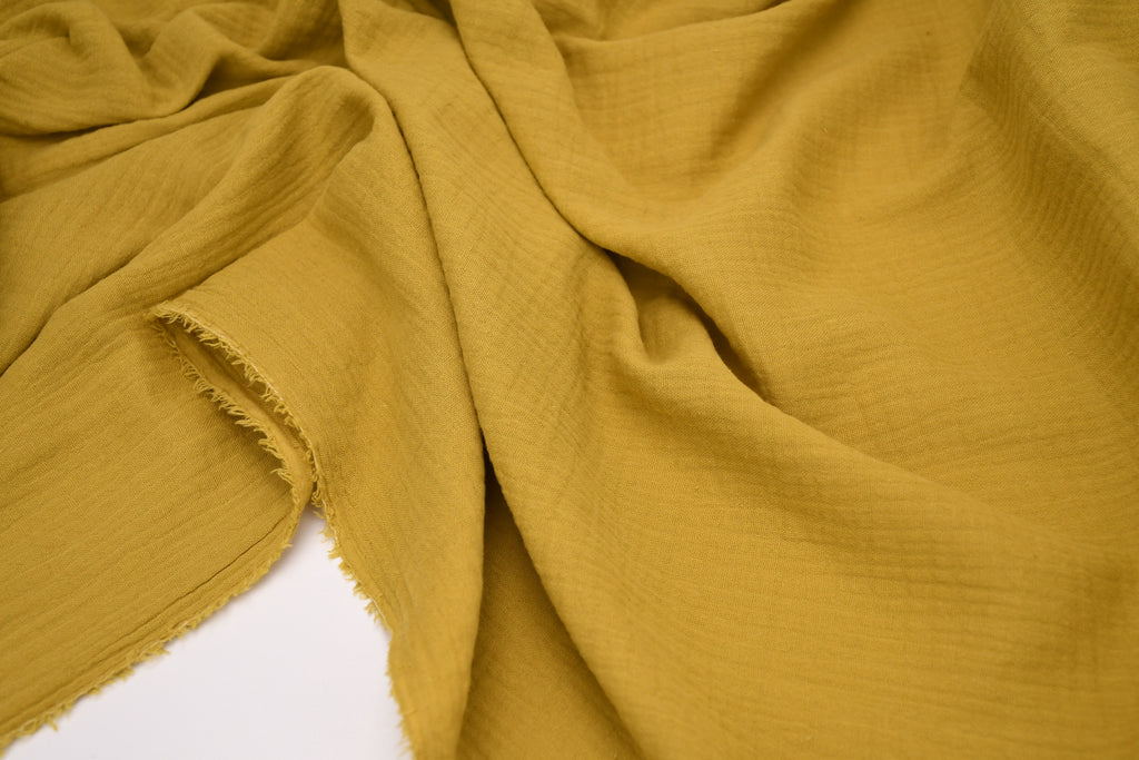 100% Cotton Double Gauze Muslin Fabric - Chartreuse