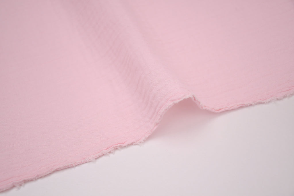 100% Cotton Double Gauze Muslin Fabric -  Baby Pink