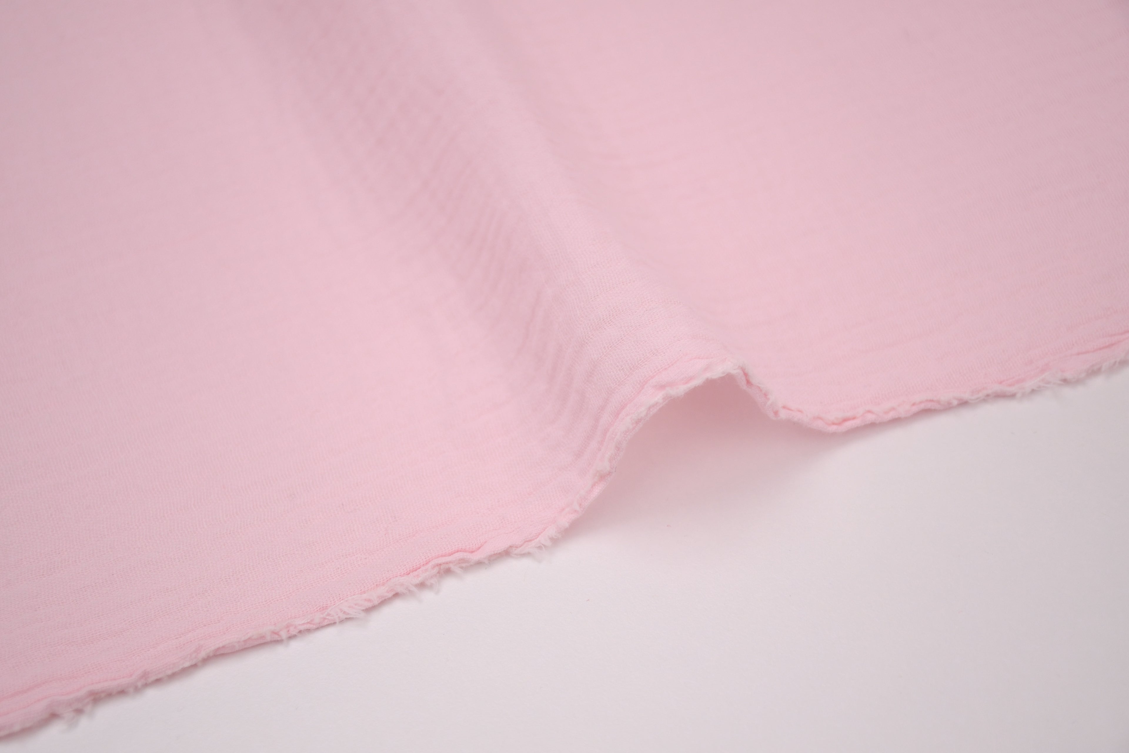 100% Cotton Double Gauze Muslin Fabric -  Baby Pink