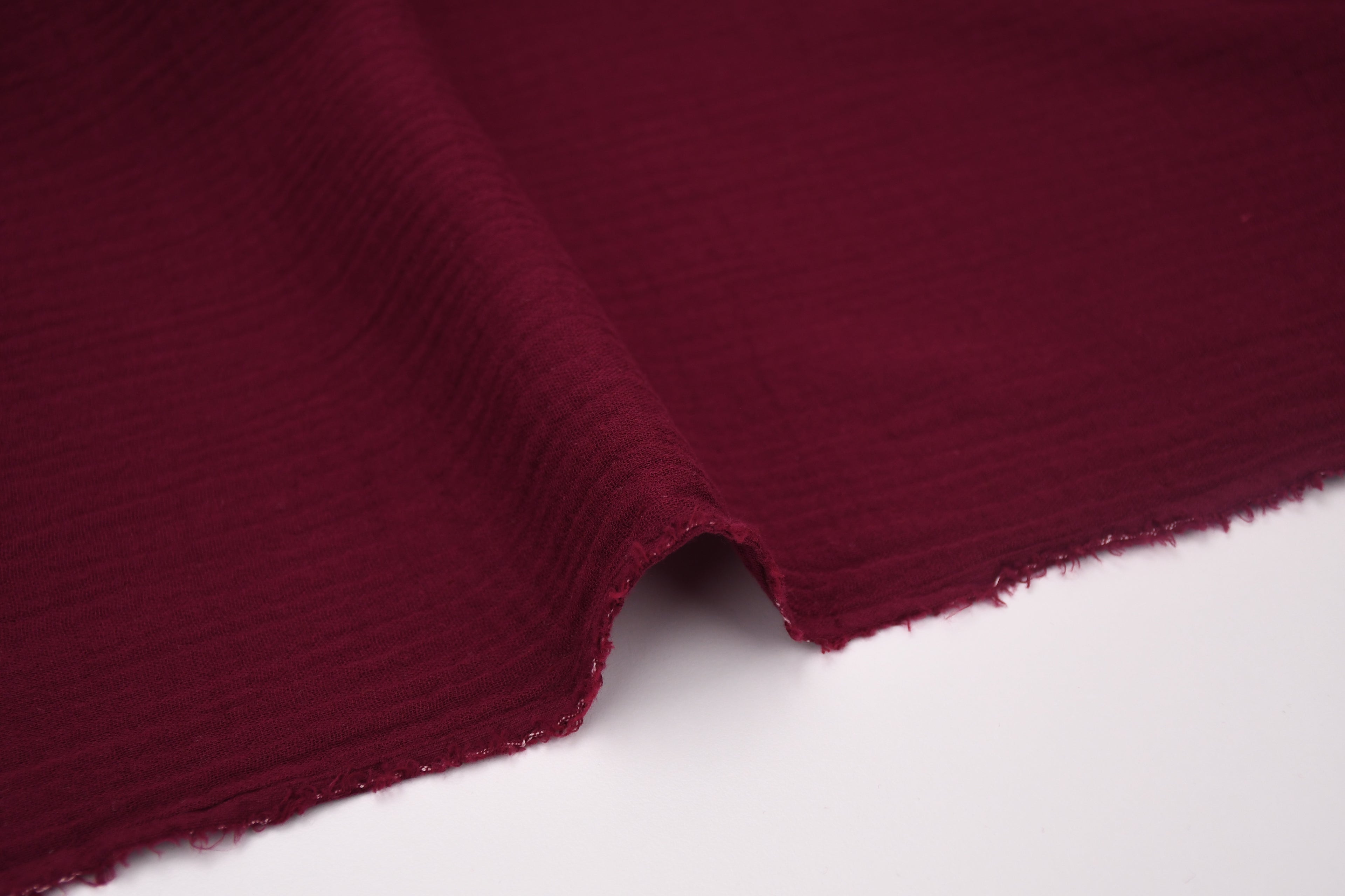 100% Cotton Double Gauze Muslin Fabric - Burgundy