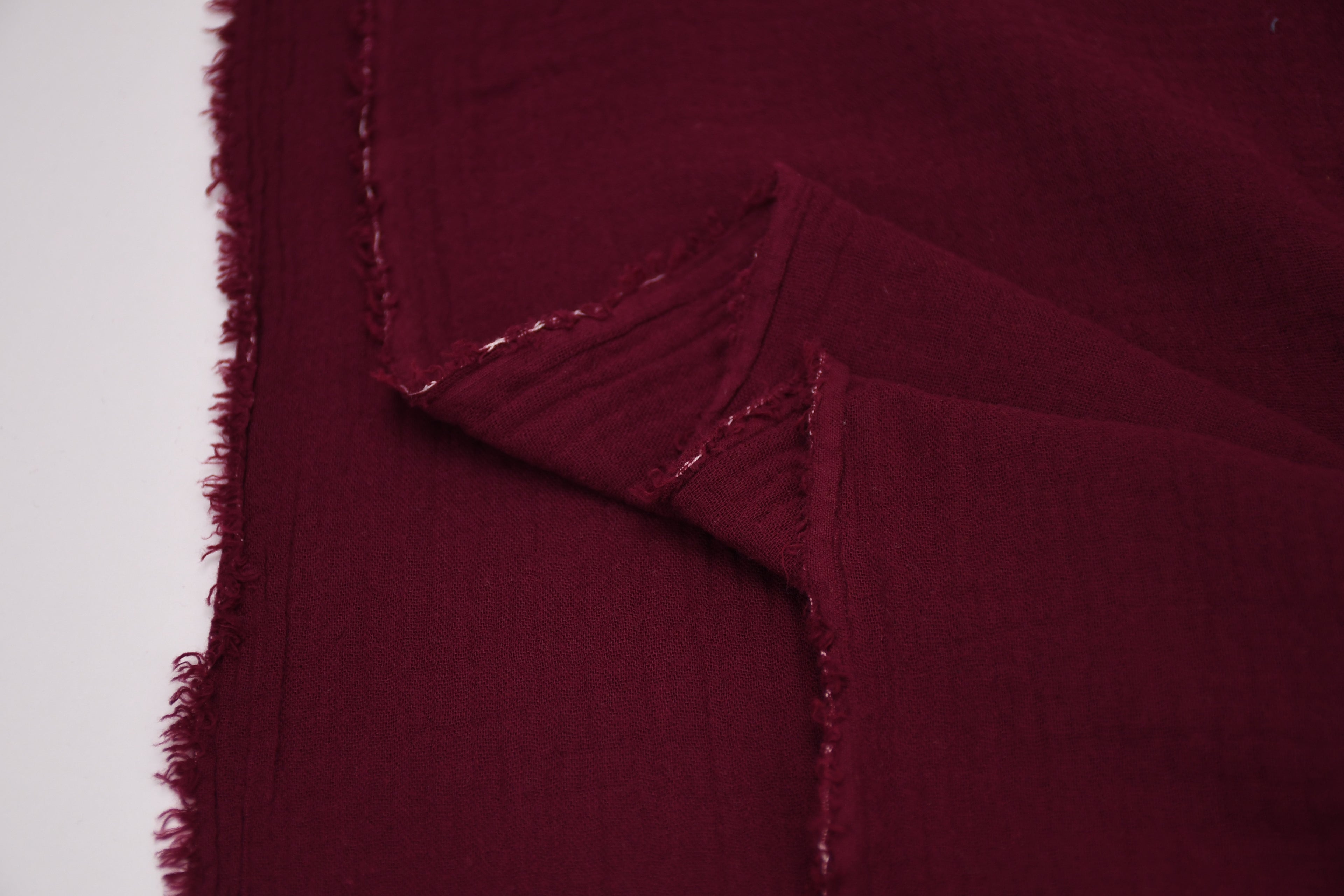 100% Cotton Double Gauze Muslin Fabric - Burgundy