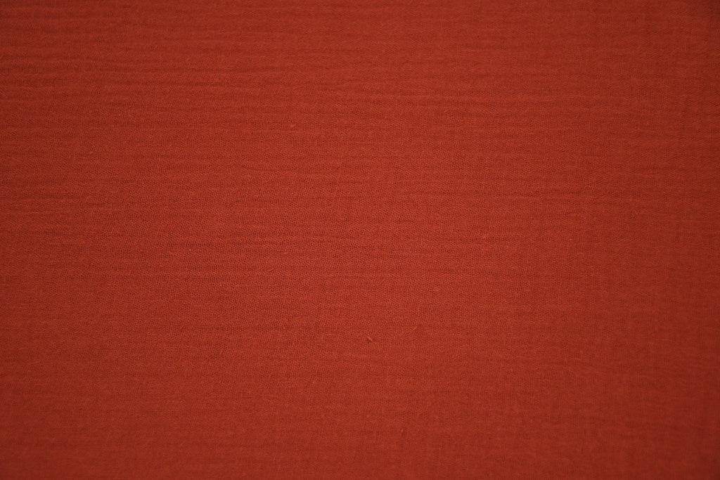 100% Cotton Double Gauze Muslin Fabric - Rust