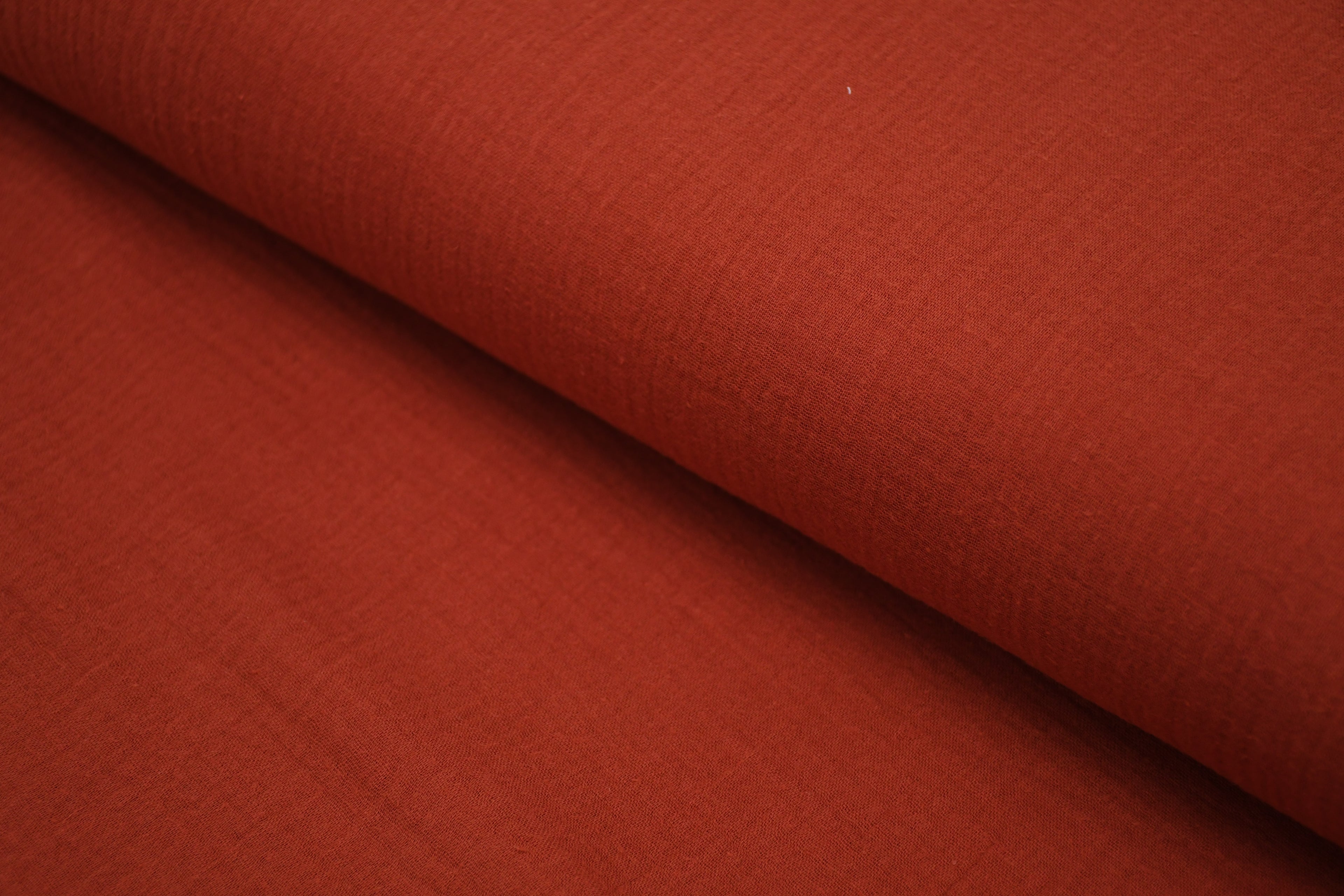 100% Cotton Double Gauze Muslin Fabric - Rust