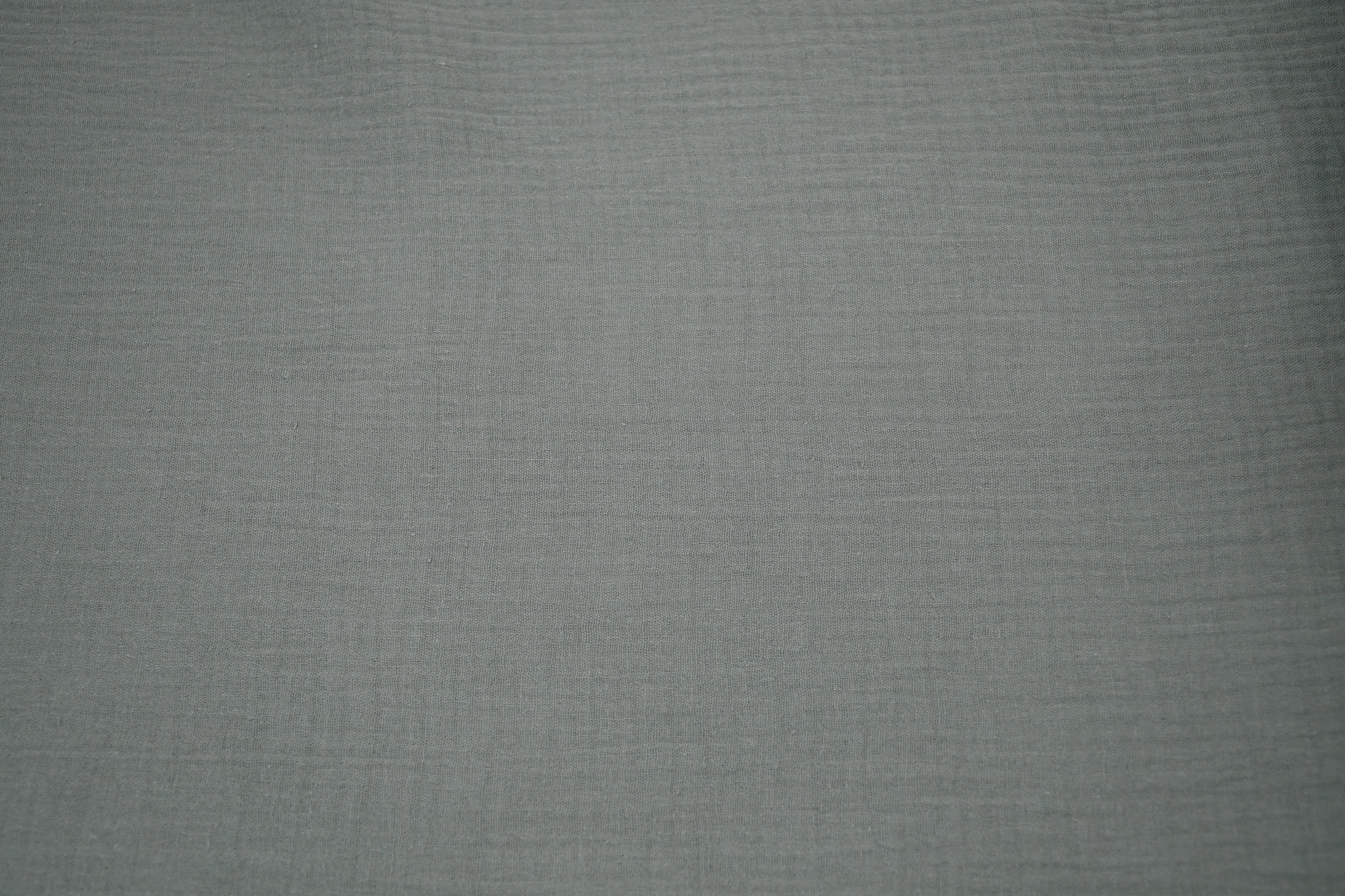 100% Cotton Double Gauze Muslin Fabric - Grey