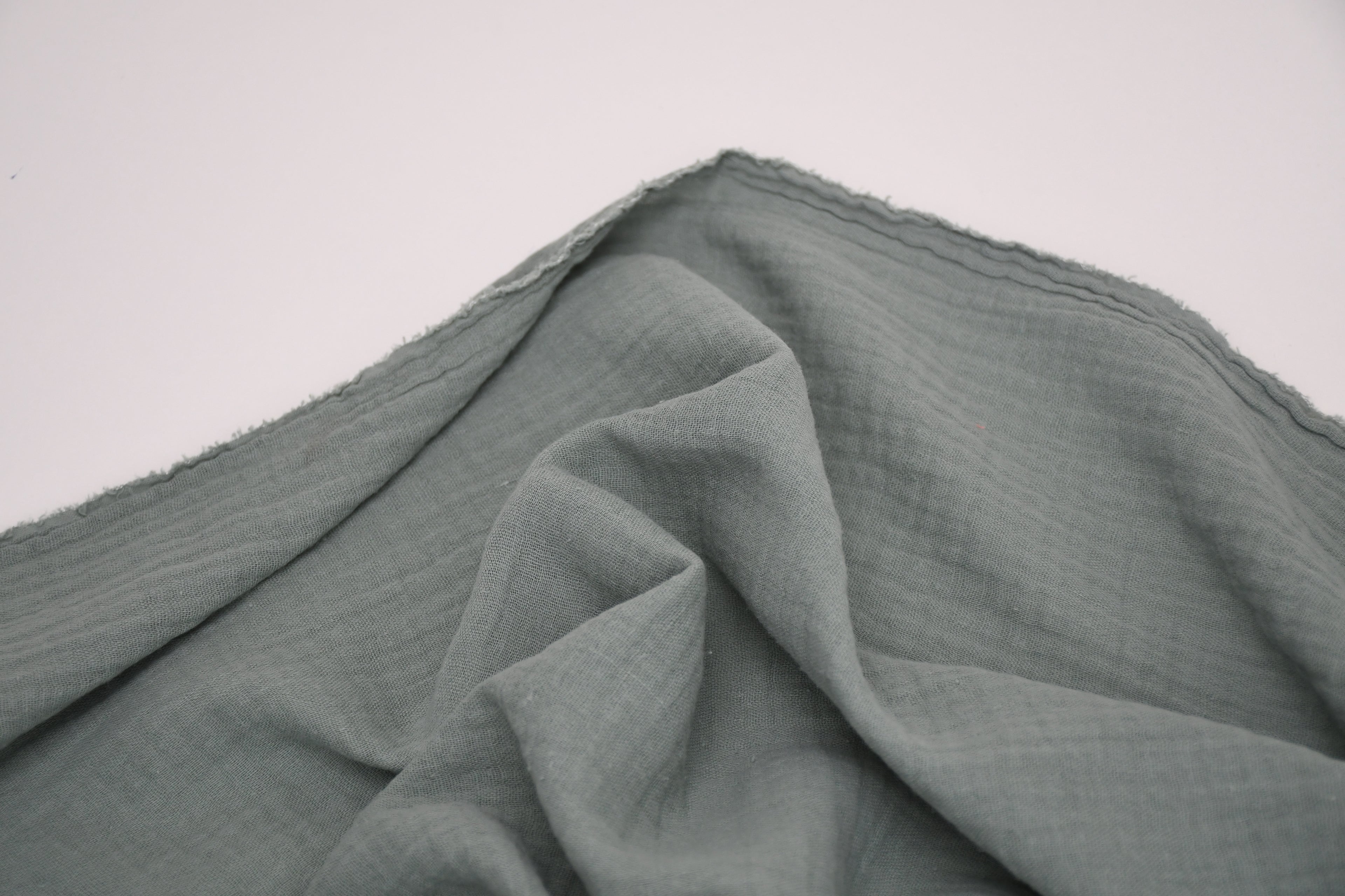 100% Cotton Double Gauze Muslin Fabric - Grey