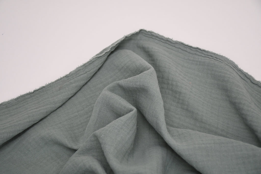 100% Cotton Double Gauze Muslin Fabric -  Sage