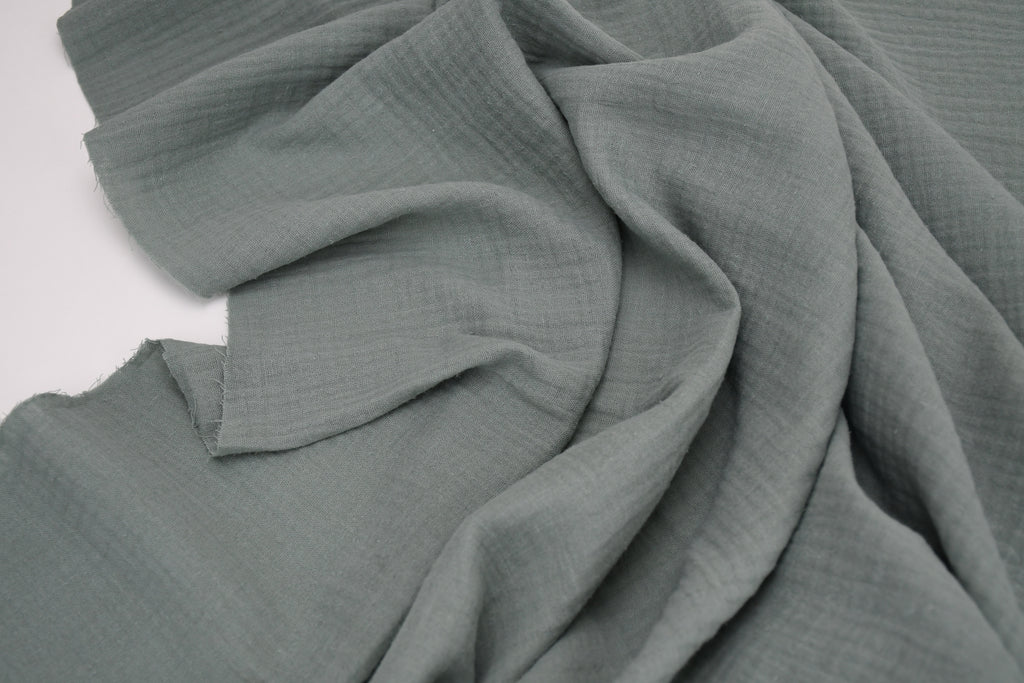 100% Cotton Double Gauze Muslin Fabric -  Sage