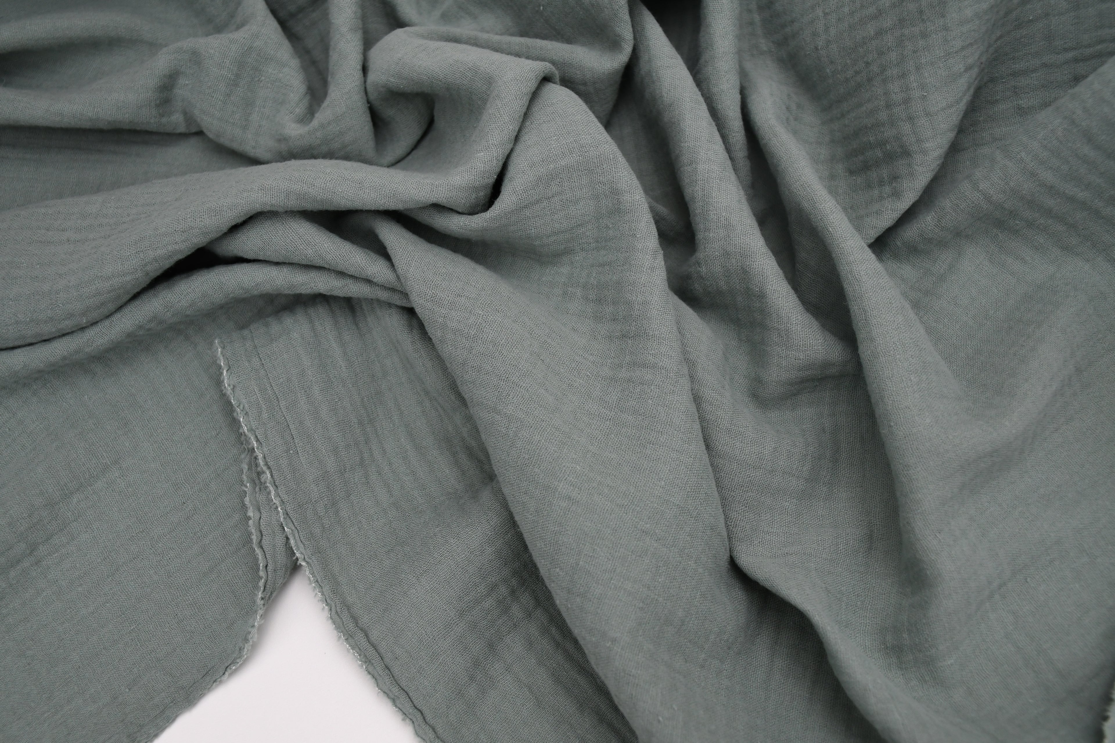 100% Cotton Double Gauze Muslin Fabric -  Sage