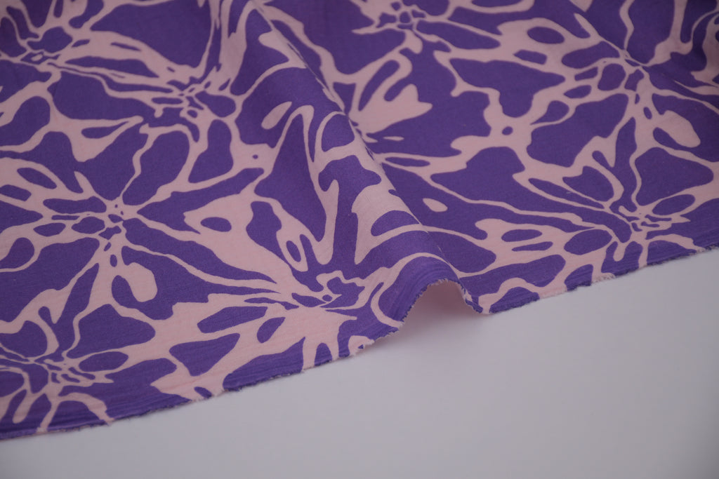 100% Cotton Muslin Double Gauze Print - Wisteria Bloom