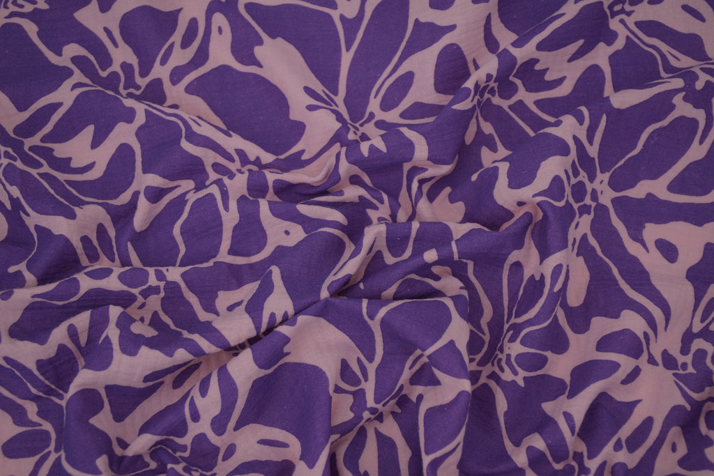 100% Cotton Muslin Double Gauze Print - Wisteria Bloom