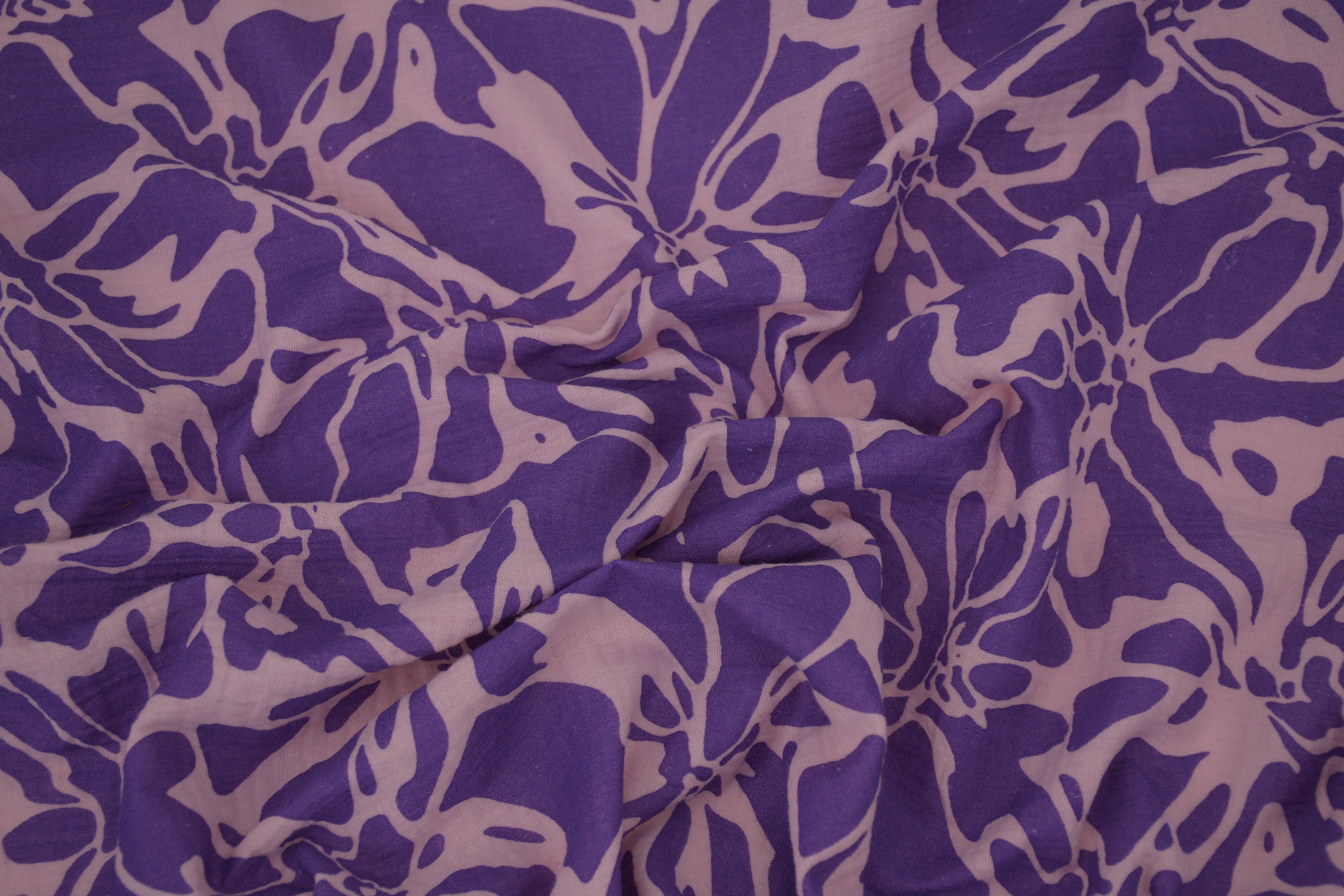 100% Cotton Muslin Double Gauze Print - Wisteria Bloom