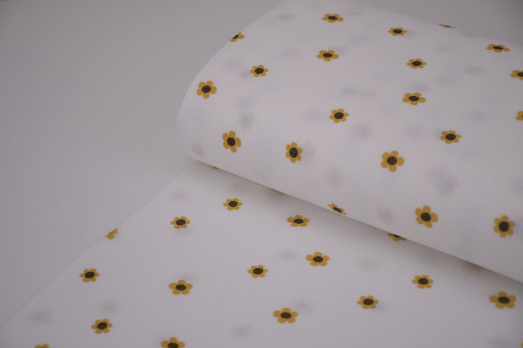 100% Cotton Muslin Double Gauze Print - Little Marigold