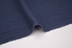 100% Cotton Double Gauze Muslin Fabric - Denim