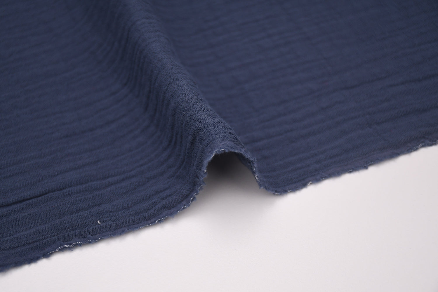100% Cotton Double Gauze Muslin Fabric - Denim