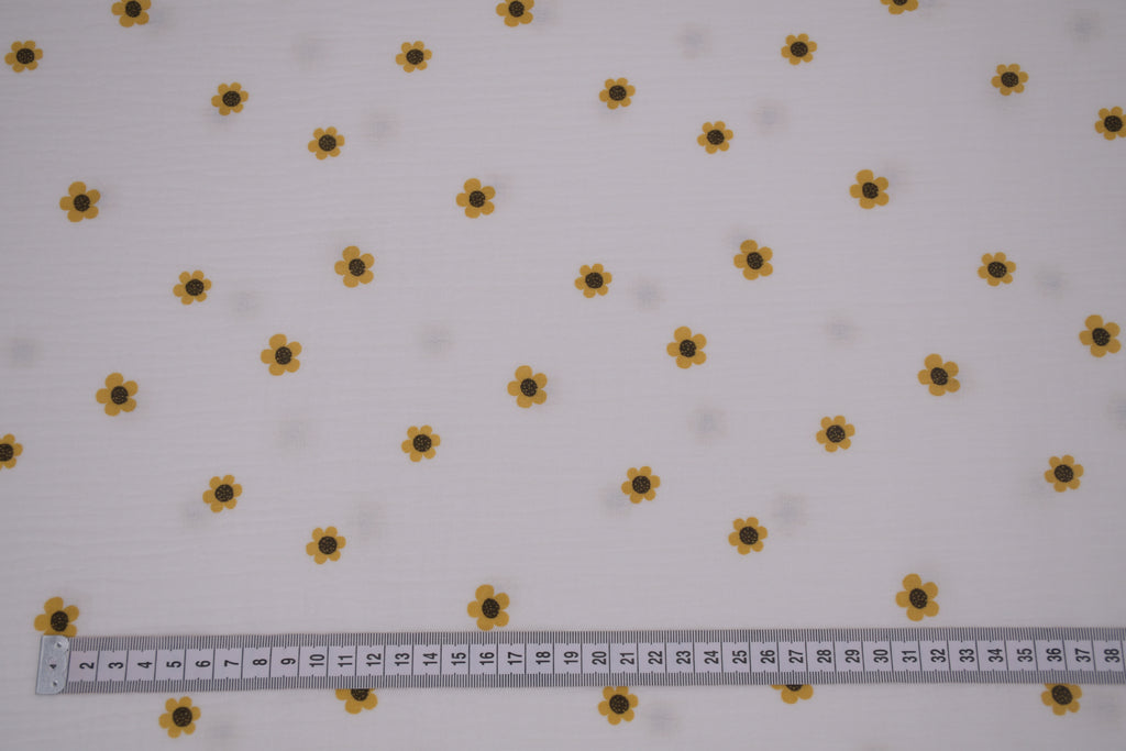 100% Cotton Muslin Double Gauze Print - Little Marigold