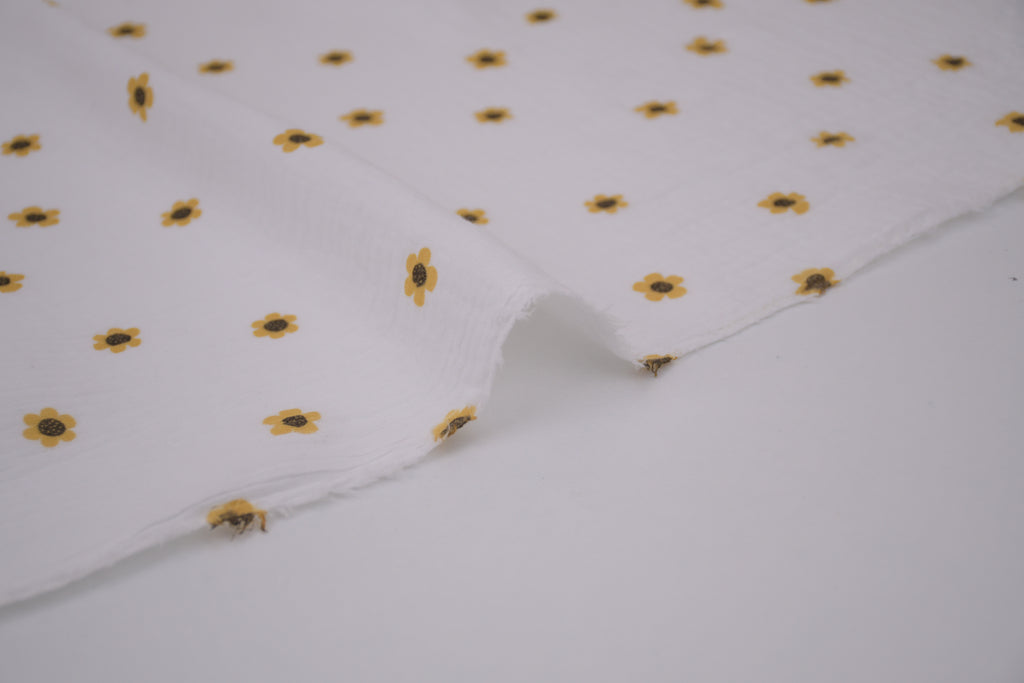 100% Cotton Muslin Double Gauze Print - Little Marigold