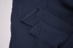 100% Cotton Double Gauze Muslin Fabric - Denim