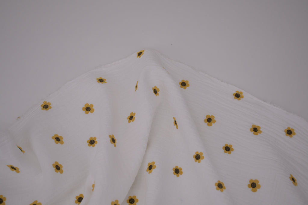 100% Cotton Muslin Double Gauze Print - Little Marigold