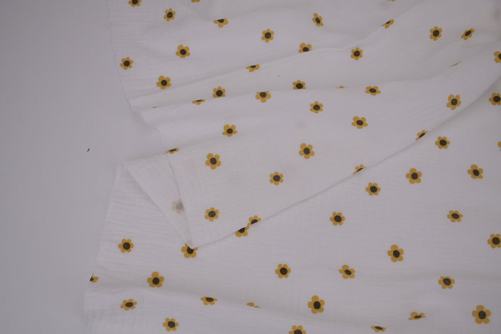100% Cotton Muslin Double Gauze Print - Little Marigold