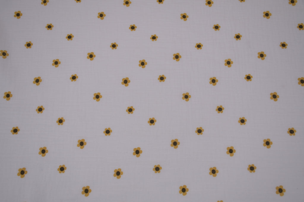 100% Cotton Muslin Double Gauze Print - Little Marigold