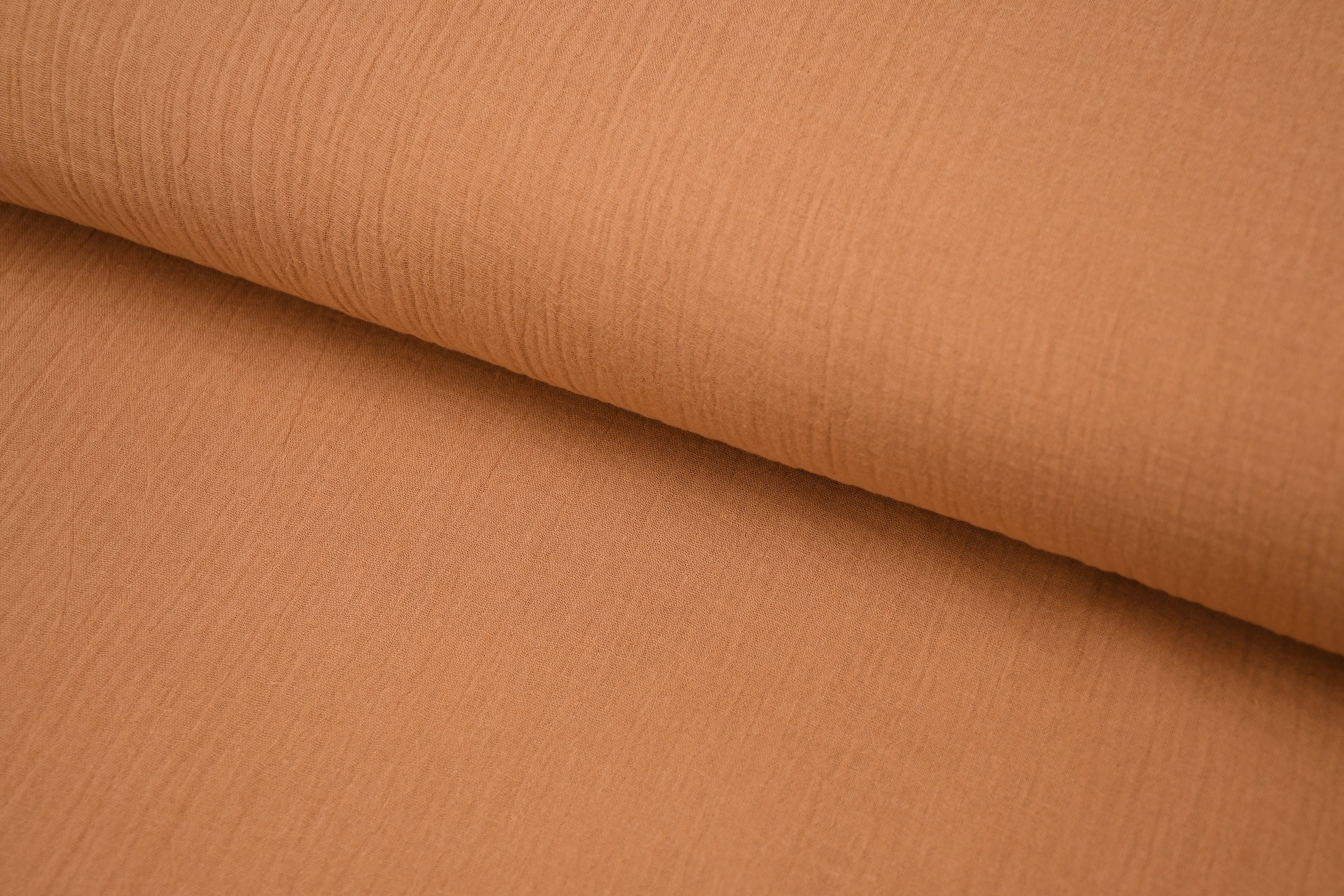 100% Cotton Double Gauze Muslin Fabric - Camel