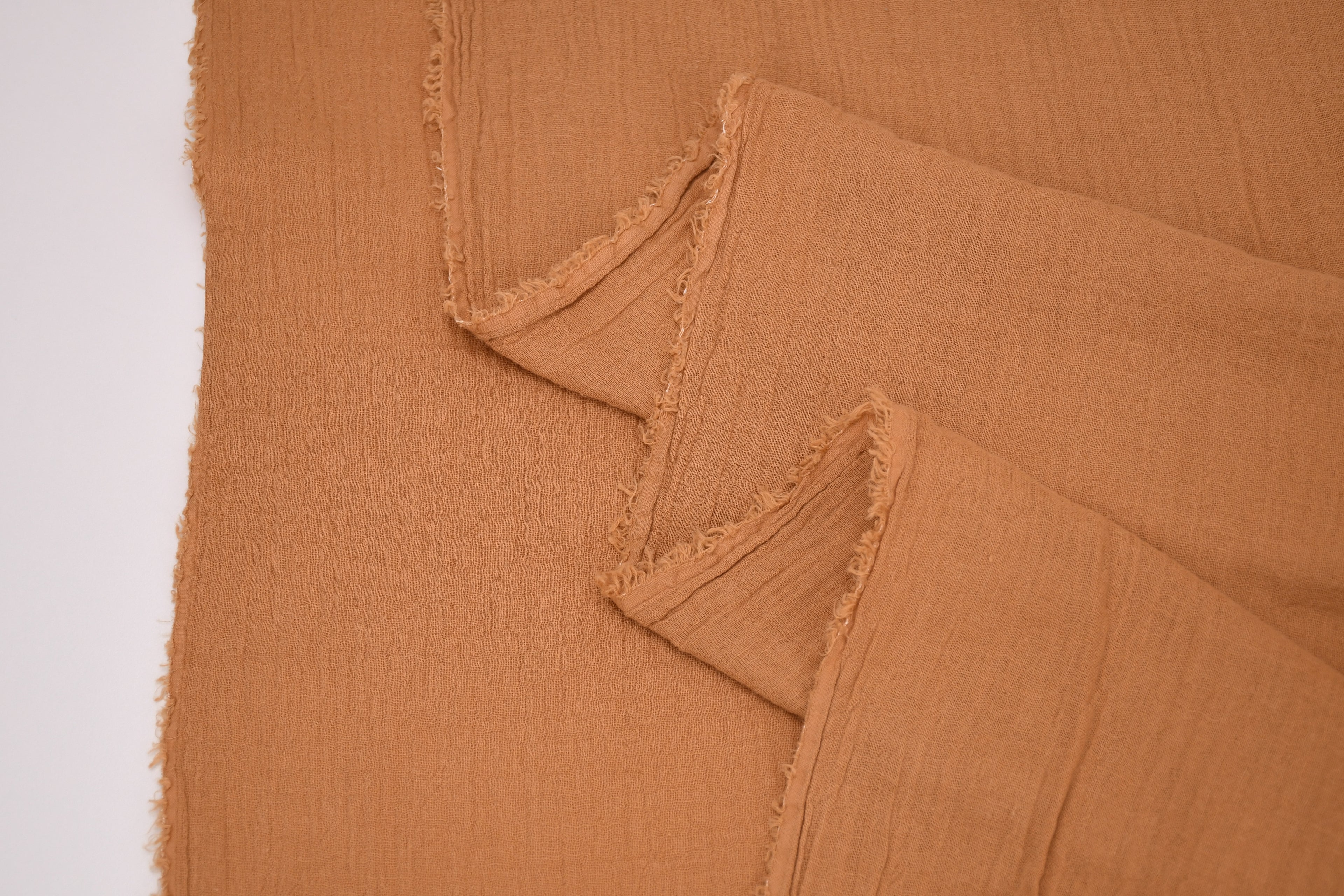 100% Cotton Double Gauze Muslin Fabric - Bronze