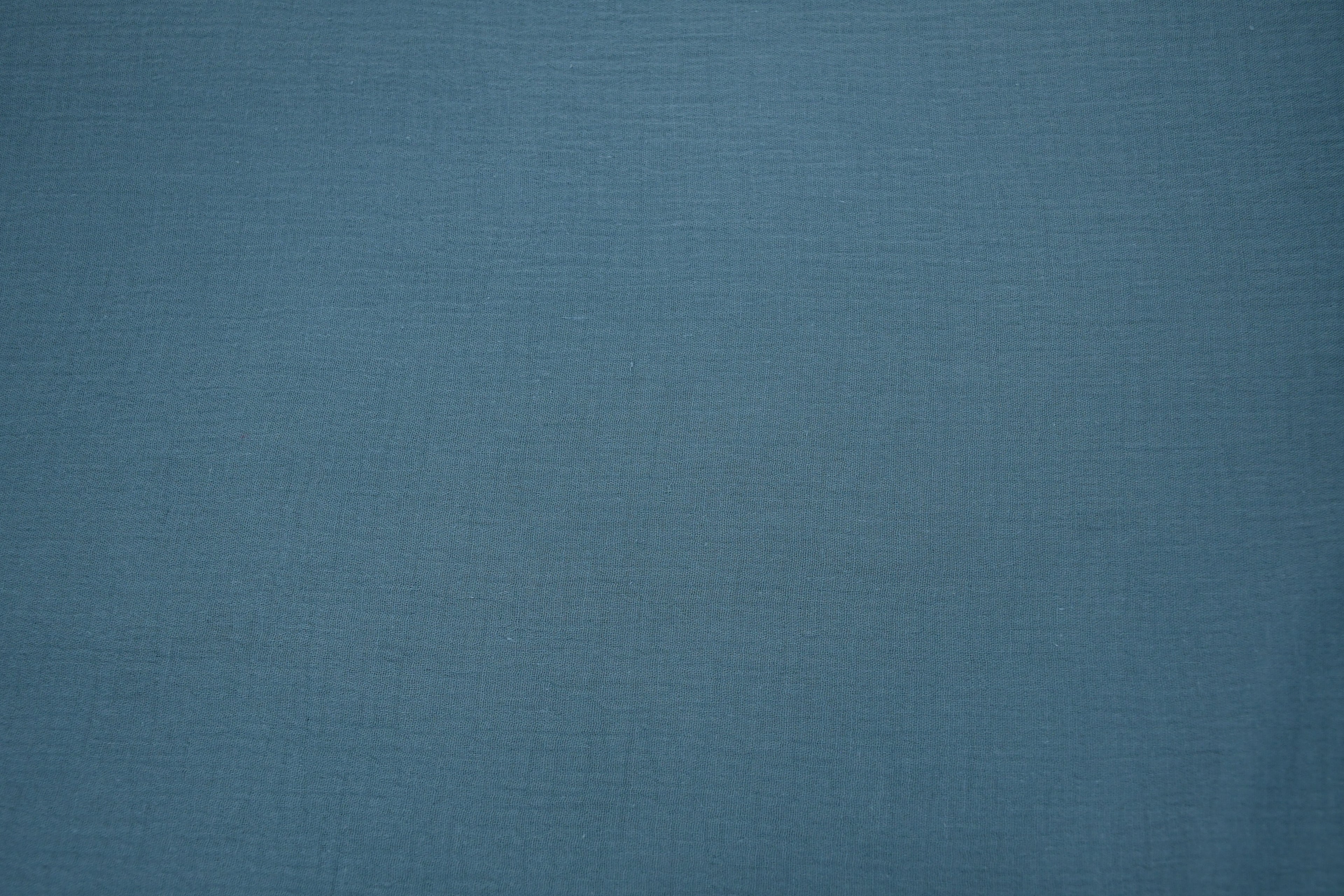 100% Cotton Double Gauze Muslin Fabric -  Soft Teal