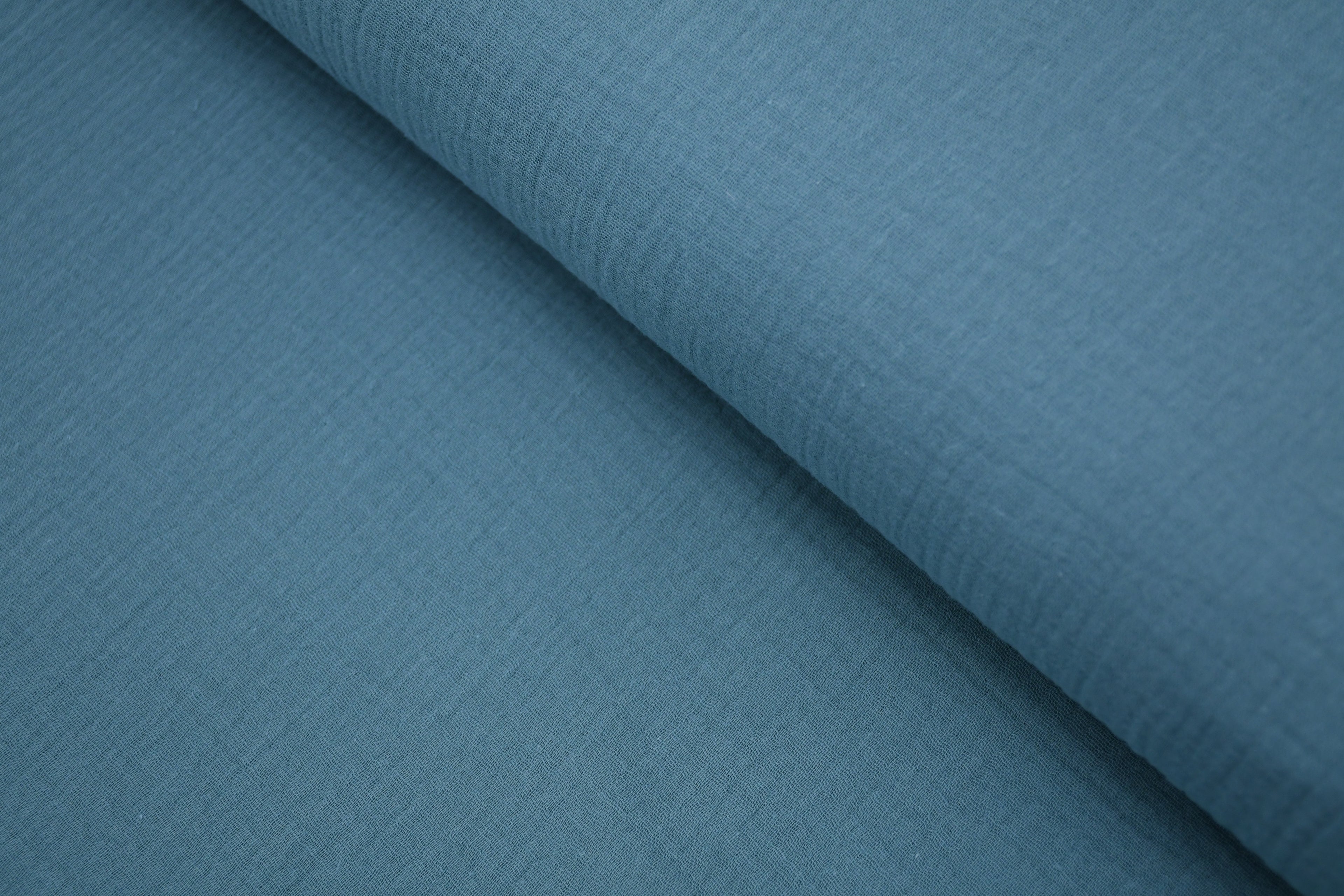 100% Cotton Double Gauze Muslin Fabric -  Soft Teal