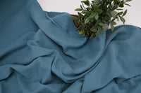 100% Cotton Double Gauze Muslin Fabric -  Soft Teal
