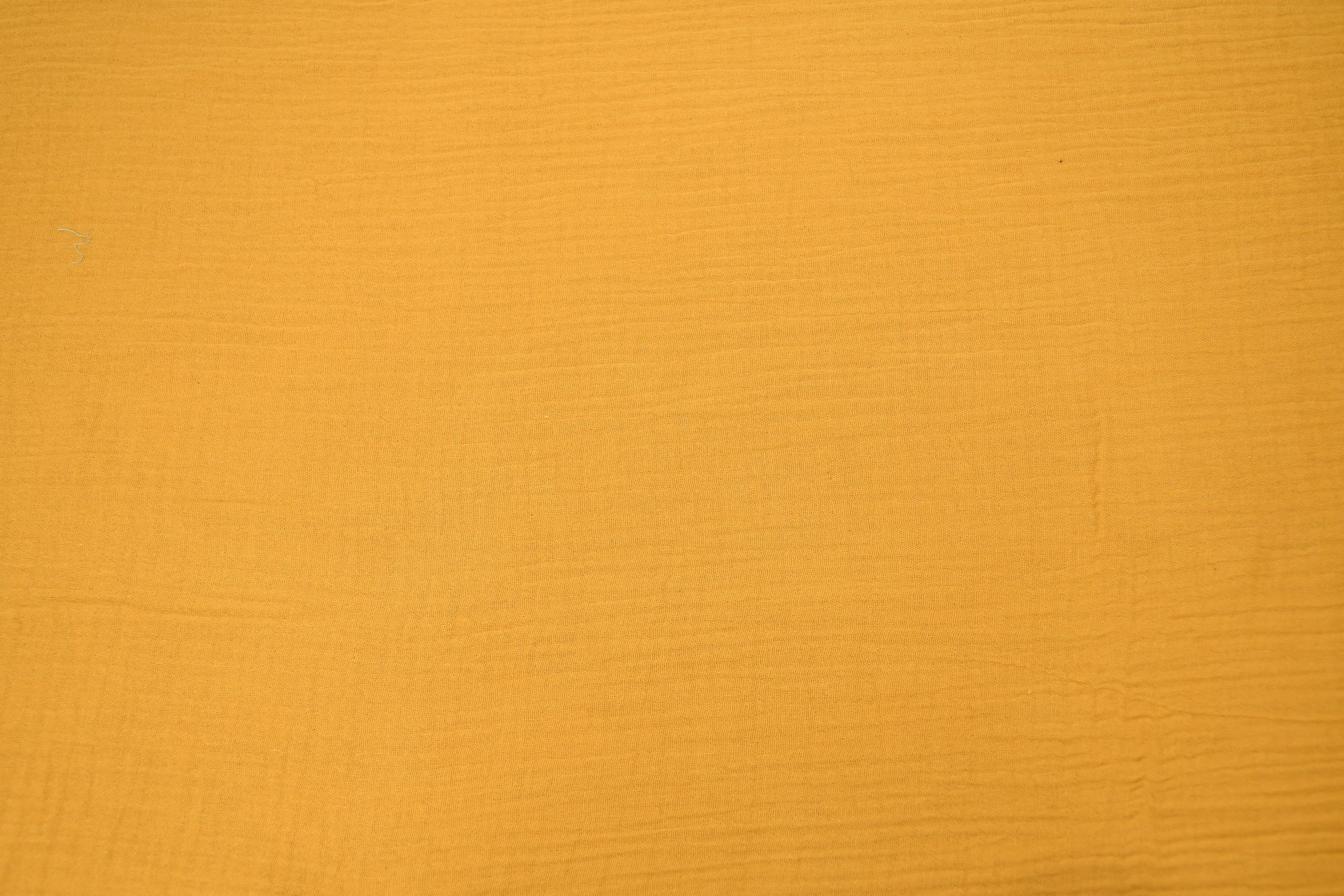 100% Cotton Double Gauze Muslin Fabric - Sunflower
