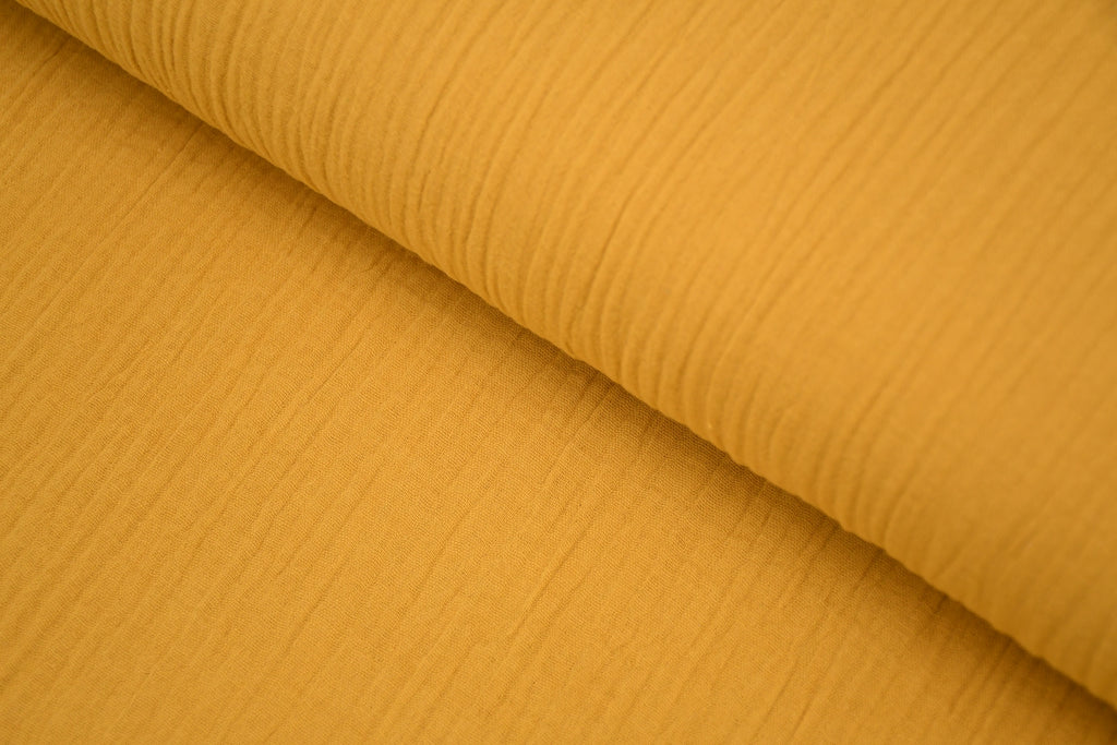 100% Cotton Double Gauze Muslin Fabric - Sunflower
