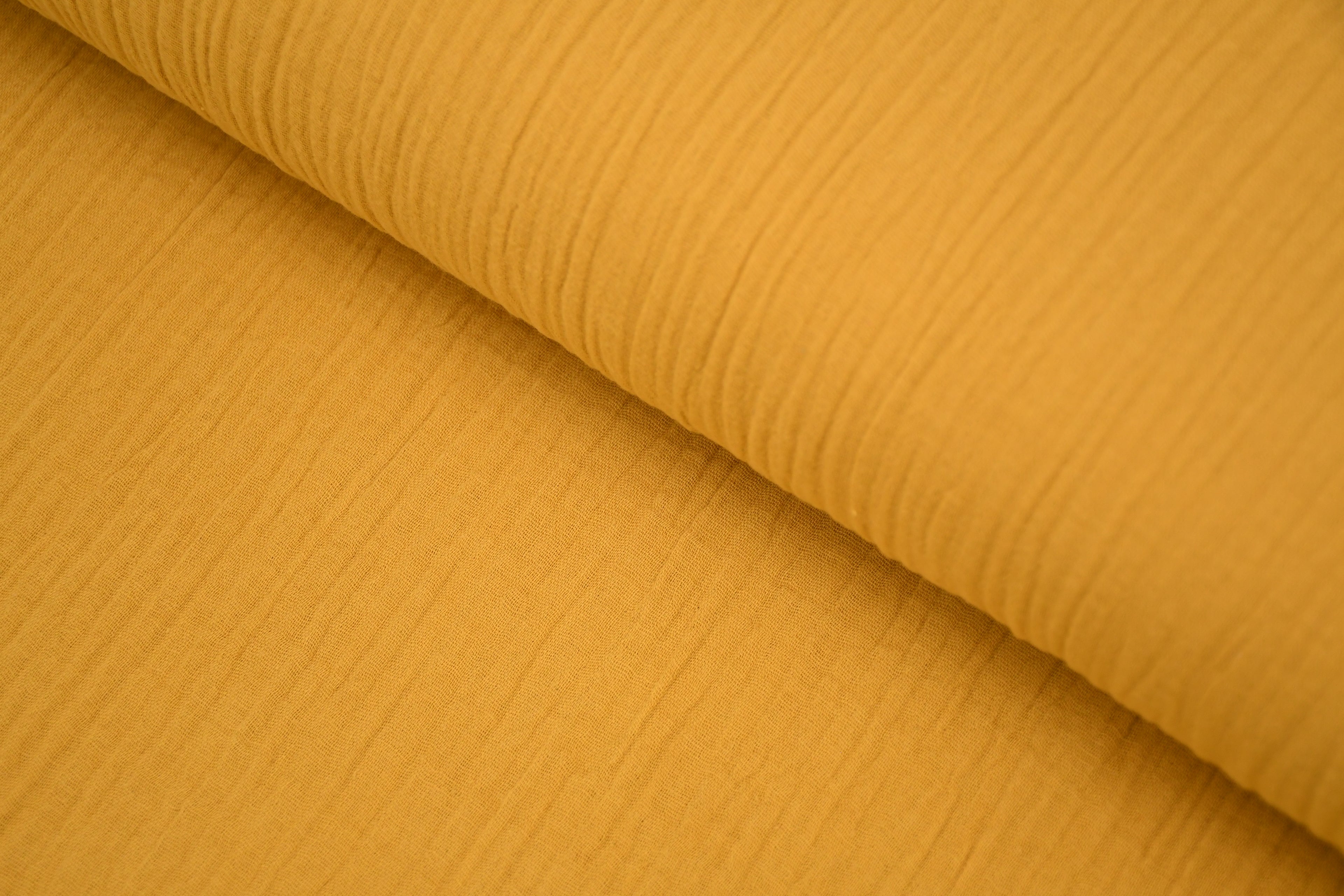100% Cotton Double Gauze Muslin Fabric - Sunflower