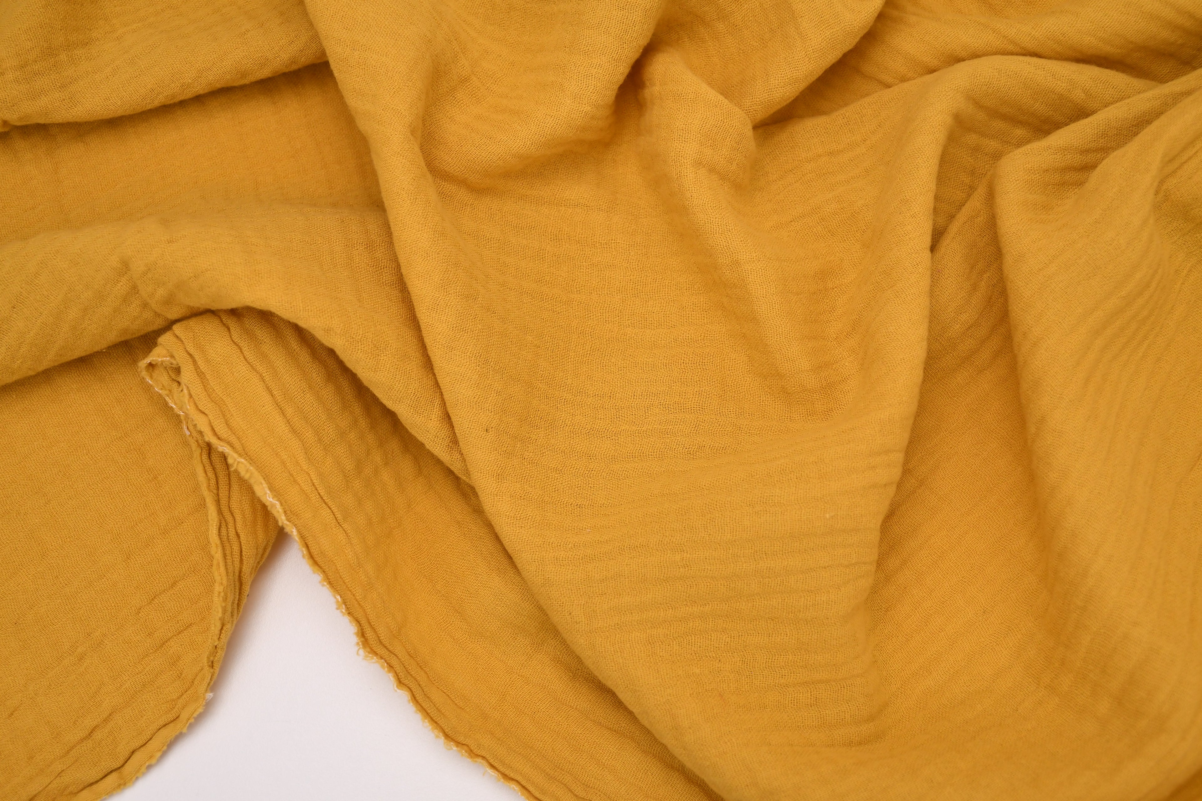 100% Cotton Double Gauze Muslin Fabric - Sunflower